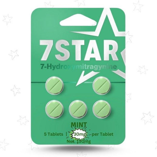 7 Star Mint 7 - Hydroxymitragynine 30mg 5 Count Tablets - 7 Star 7 - hydroxymitragynine