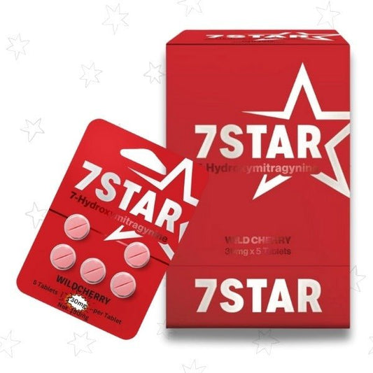 7 Star WildCherry 7 - Hydroxymitragynine 30mg 5 Count Tablets - 7 Star 7 - hydroxymitragynine
