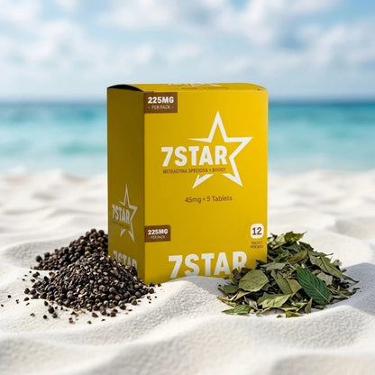7 STAR Kratom ( Mitragyna Speciosa ) + Boost Extract 5 Count Pack - 7 Star 7 - hydroxymitragynine