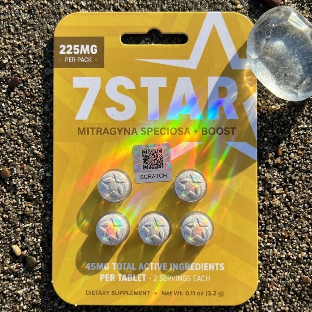 7 STAR Kratom ( Mitragyna Speciosa ) + Boost Extract 5 Count Pack - 7 Star 7 - hydroxymitragynine