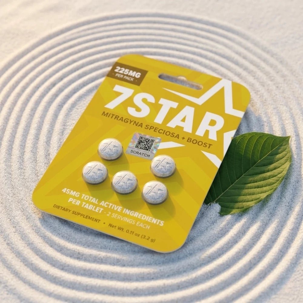7 STAR Kratom ( Mitragyna Speciosa ) + Boost Extract 5 Count Pack - 7 Star 7 - hydroxymitragynine