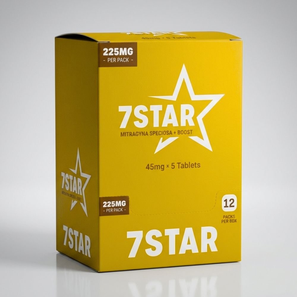 7 STAR Kratom ( Mitragyna Speciosa ) + Boost Extract 5 Count Pack - 7 Star 7 - hydroxymitragynine