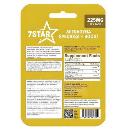 7 STAR Kratom ( Mitragyna Speciosa ) + Boost Extract 5 Count Pack - 7 Star 7 - hydroxymitragynine