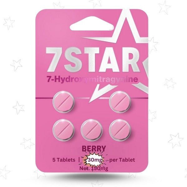 7 Star Berry 7 - Hydroxymitragynine 30mg 5 Count Tablets - 7 Star 7 - hydroxymitragynine