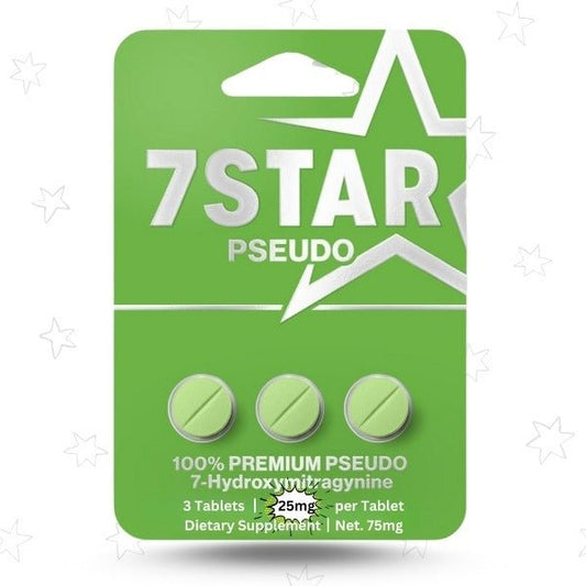 7 Star PSEUDO 7 - Hydroxymitragynine 25mg 3 Count Tablets - 7 Star 7 - hydroxymitragynine