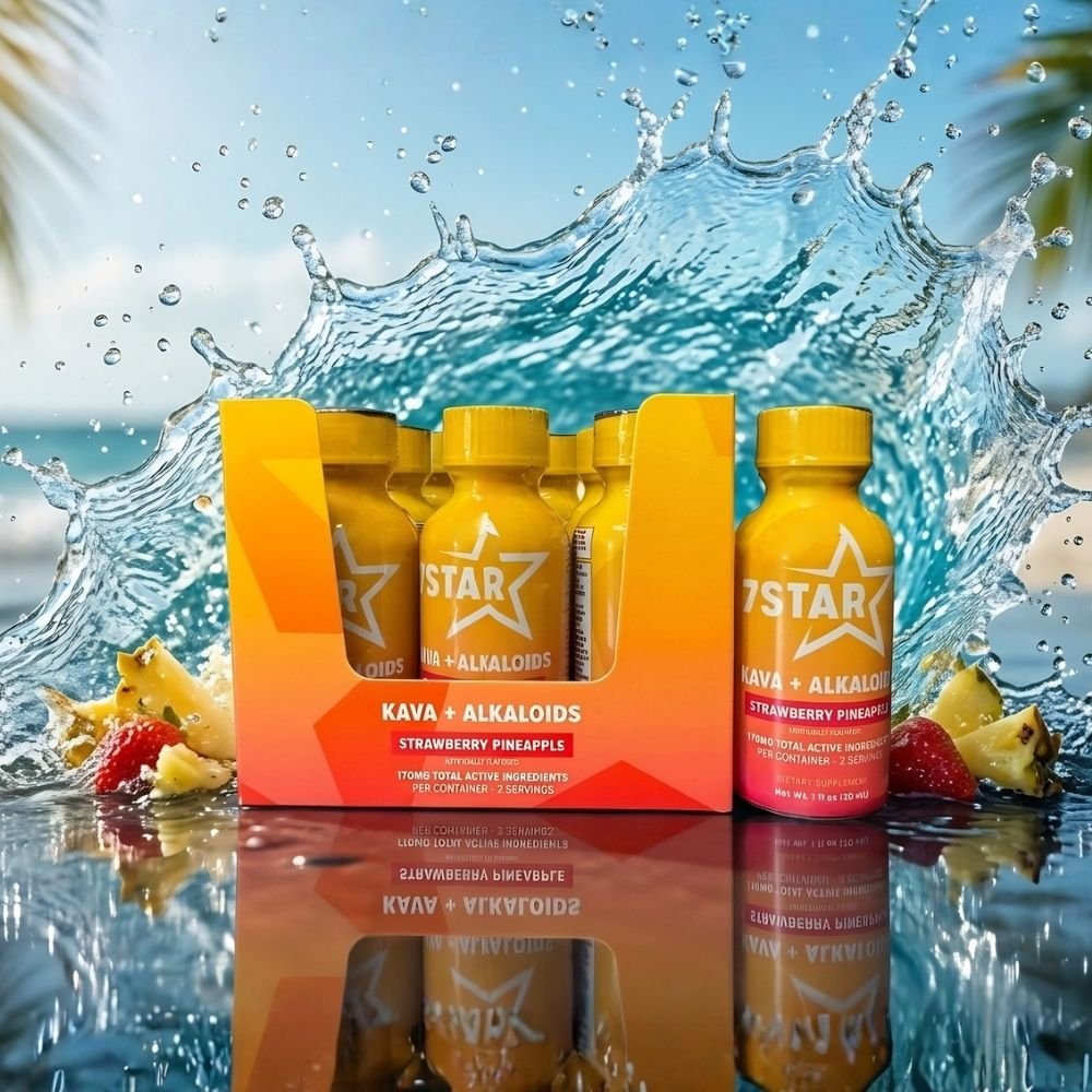 7 STAR Kava Kava Extract Shot - 12 Bottle Display Box - 7 Star 7 - hydroxymitragynine