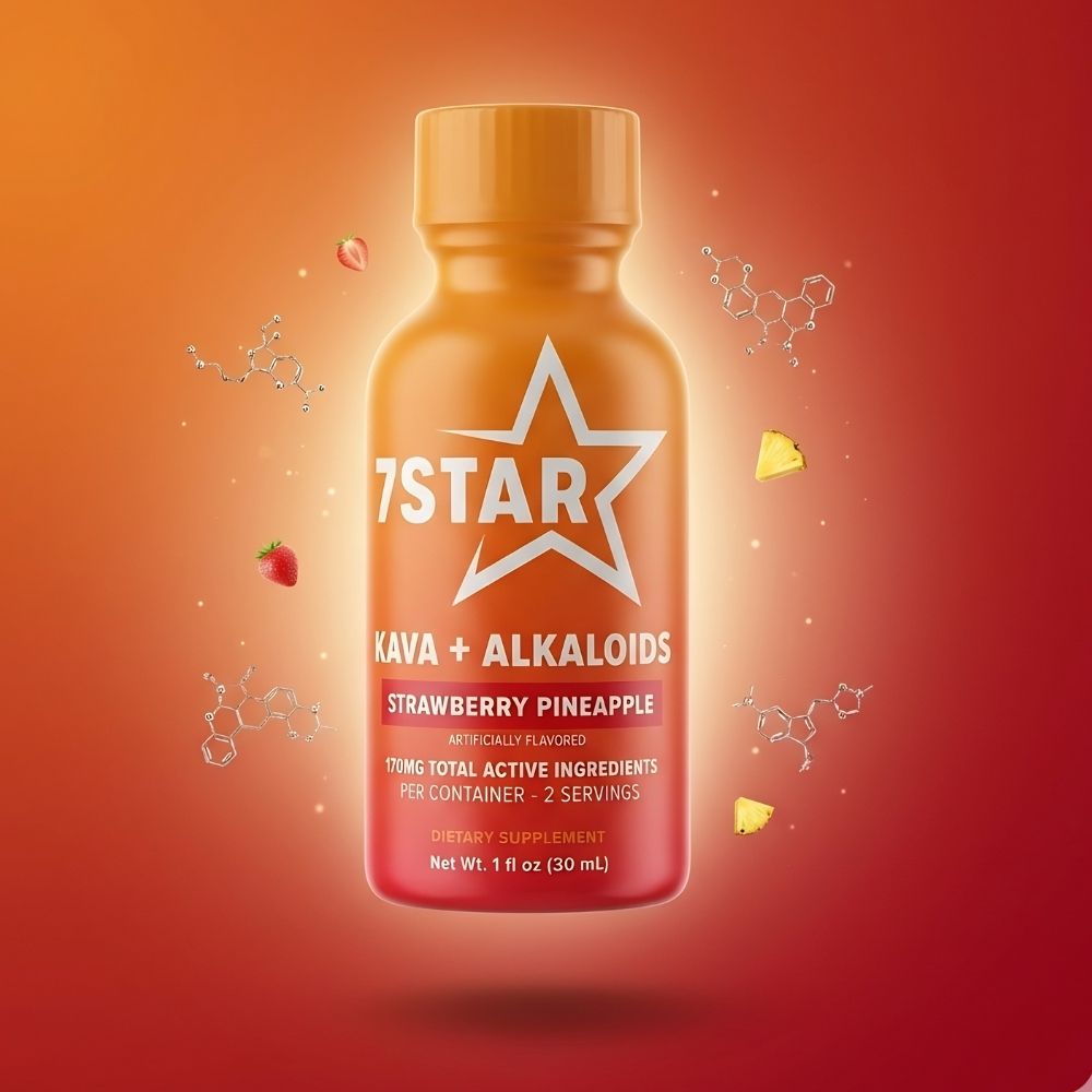 7 STAR Kava Kava Extract Shot - 12 Bottle Display Box - 7 Star 7 - hydroxymitragynine