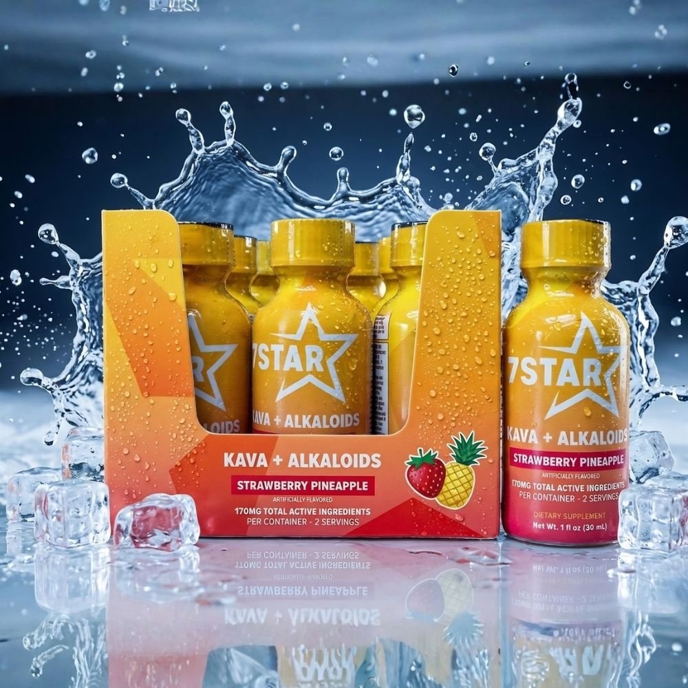 7 STAR Kava Kava Extract Shot - 12 Bottle Display Box - 7 Star 7 - hydroxymitragynine
