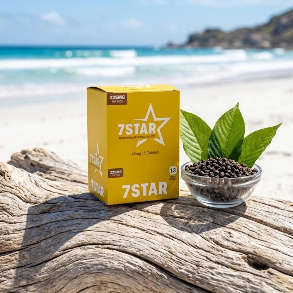 7 STAR Kratom ( Mitragyna Speciosa ) + Boost Extract 5 Count Pack - 7 Star 7 - hydroxymitragynine