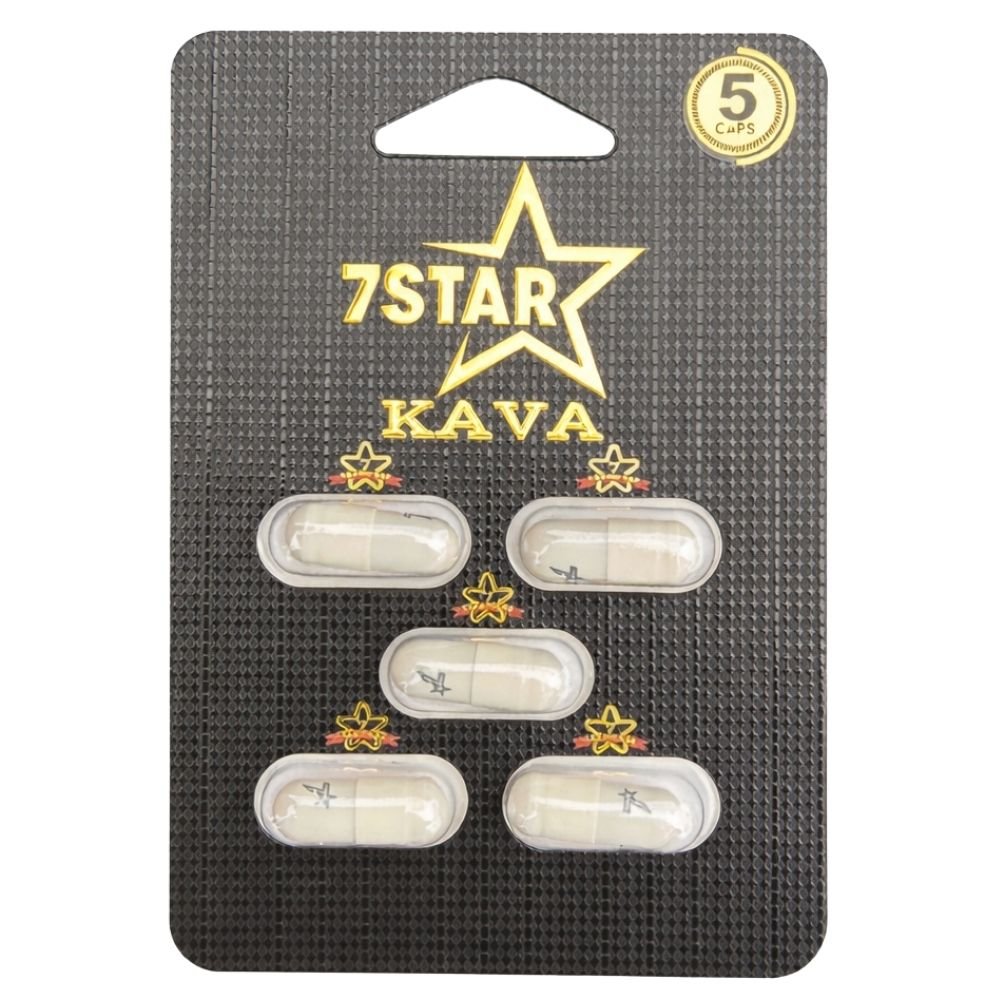 7 STAR Kava Kava Roots Extract Capsules 5 Count Pack - 7 Star 7 - hydroxymitragynine