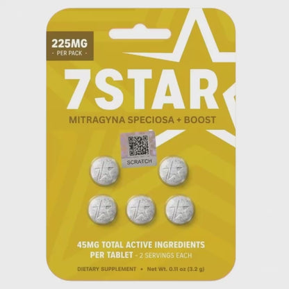 7 STAR Kratom ( Mitragyna Speciosa ) + Boost Extract 5 Count Pack