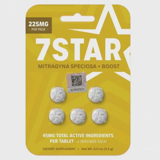 7 STAR Kratom ( Mitragyna Speciosa ) + Boost Extract 5 Count Pack